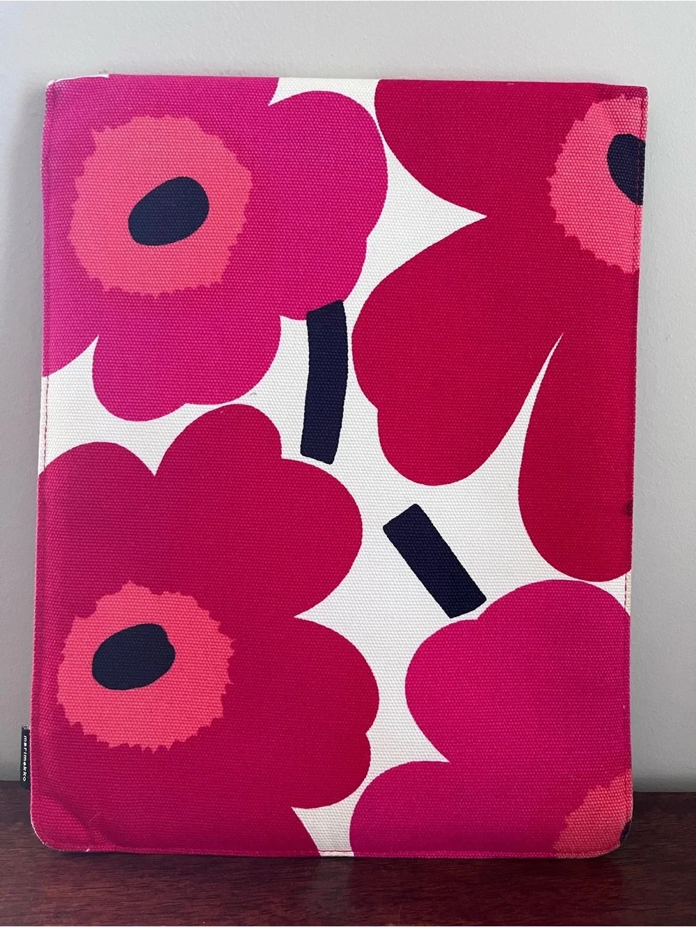 <Sold FB>Marimekko Laptop Sleeve Pink Red Poppy Floral Microsoft Surface